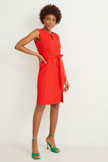 Femmes - Robe de bureau - rouge