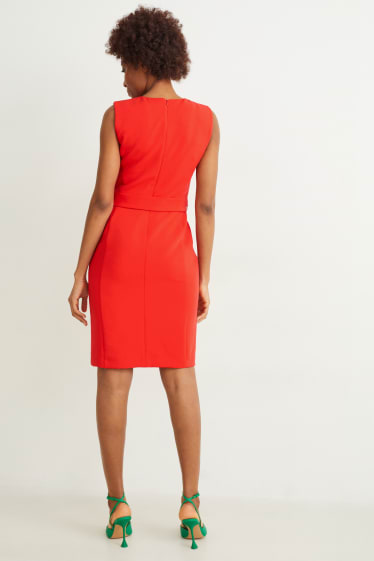 Femmes - Robe de bureau - rouge