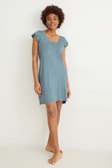Damen - Viskose-Bigshirt - grün