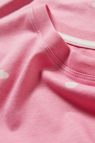 Damen - Bigshirt - gemustert - pink