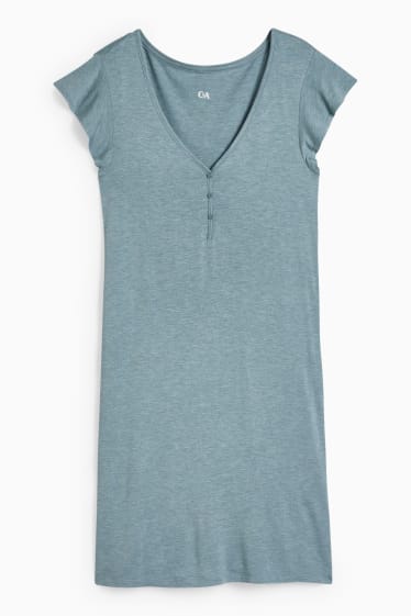 Damen - Viskose-Bigshirt - grün