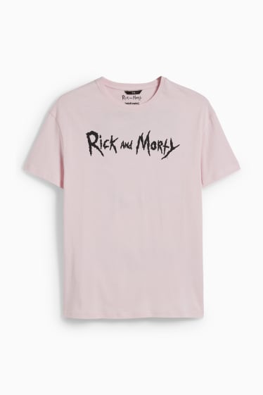 Uomo - T-shirt - Rick e Morty - rosa