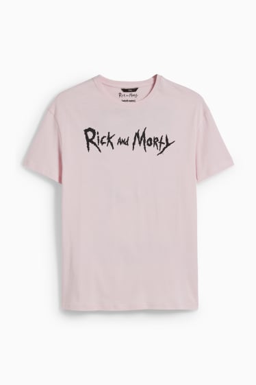 Herren - T-Shirt - Rick and Morty - rosa