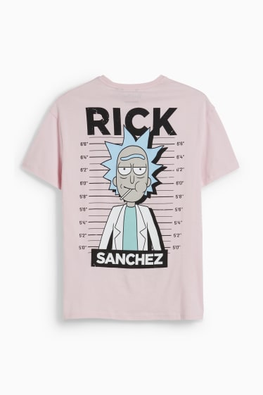 Uomo - T-shirt - Rick e Morty - rosa