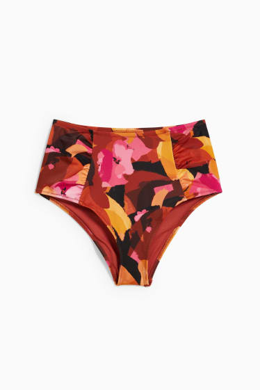 Donna - Slip bikini - vita alta - LYCRA® XTRA LIFE™ - fantasia - fucsia