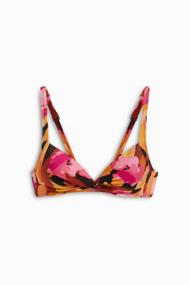 Damen - Bikini-Top - wattiert - LYCRA® XTRA LIFE™ - gemustert - pink