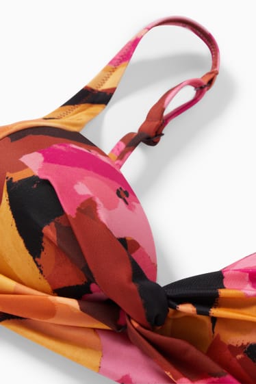 Mujer - Top de bikini - con relleno - LYCRA® XTRA LIFE™ - estampado - fucsia