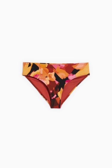 Damen - Bikini-Hose - Mid Waist - LYCRA® XTRA LIFE™ - gemustert - braun