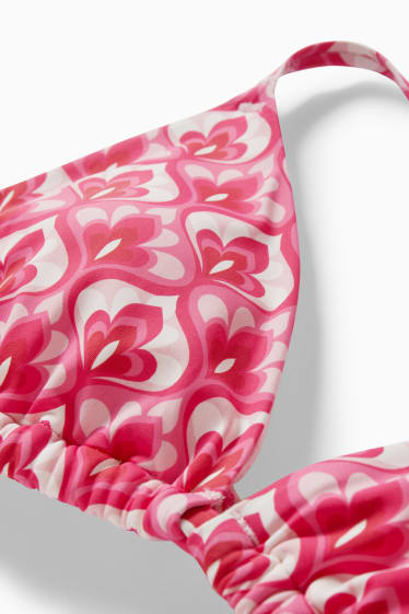 Femei - Top bikini - cupe triunghiulare - vătuit - LYCRA® XTRA LIFE™ - roz