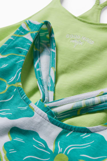 Kinderen: meisjes - Set van 2 - jumpsuit - lichtgroen