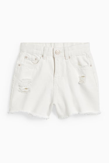 Children - Denim shorts - cremewhite