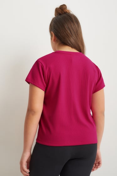 Enfants filles - Coupe ample - lot de 2 - T-shirts - rose