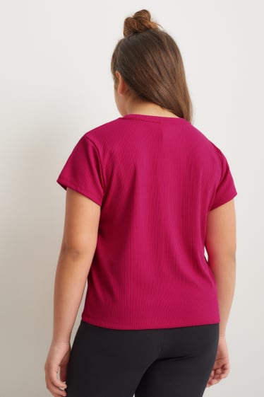 Bambini - Taglie forti - confezione da 2 - t-shirt - fucsia