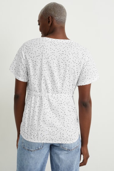 Mujer - Blusa de lactancia - de puntos - blanco