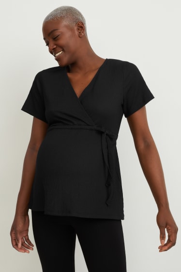 Damen - Still-Bluse - schwarz