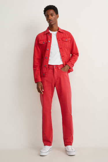 Men - Regular jeans - red