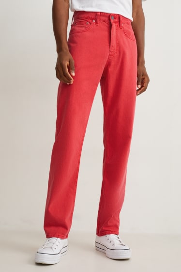 Heren - Regular jeans - rood