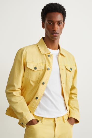 Hommes - Veste en jean - jaune clair