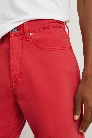 Heren - Regular jeans - rood