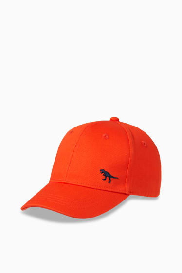 Children - Dinosaur - baseball cap - orange