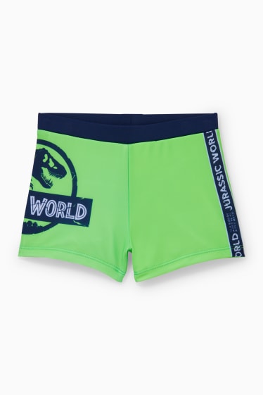 Kinder Buben - Jurassic World - Badehose - LYCRA® XTRA LIFE™ - neon-grün
