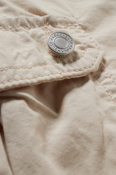 Dames - CLOCKHOUSE - cargoshort - low waist - licht beige
