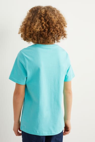 Kinder Jungen - Kurzarmshirt - türkis