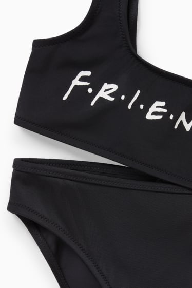 Kinderen: meisjes - Friends - bikini - 2-delig - zwart