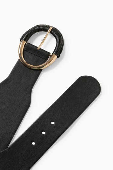 Women - Belt - faux leather - black