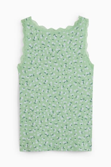 Donna - CLOCKHOUSE - top - a fiori - verde chiaro