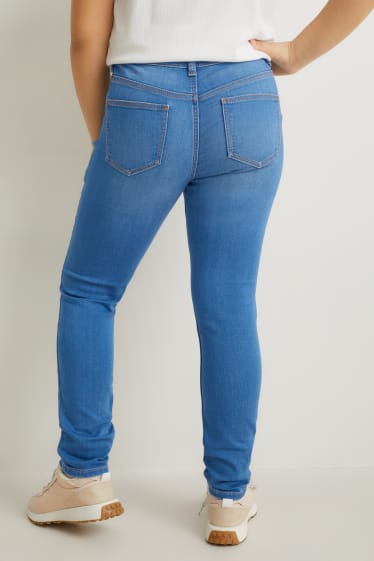 Kinderen - Uitgebreide maten - set van 2 - skinny jeans - jeansblauw