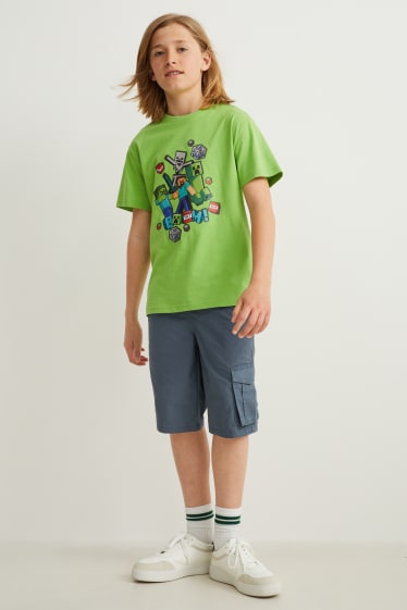 Enfants - Short cargo - bleu foncé