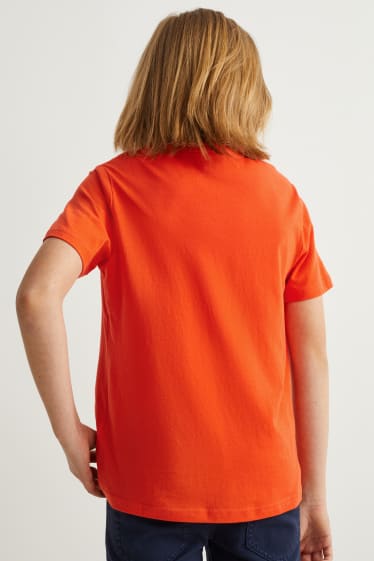 Niños - Pack de 2 - camisetas de manga corta - blanco / naranja