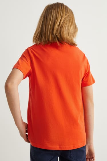 Enfants garçons - Lot de 2 - T-shirts - blanc / orange