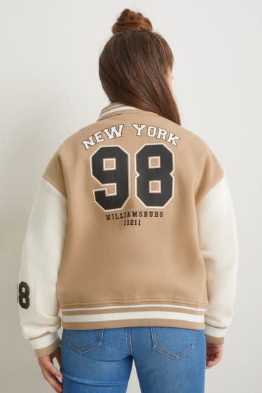 Kinder Mädchen - Extended Sizes - Sweatjacke - beige