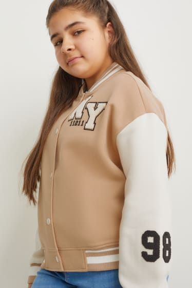 Kinder Mädchen - Extended Sizes - Sweatjacke - beige