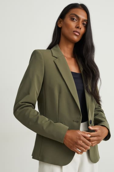 Donna - Blazer business - sciancrata - verde scuro