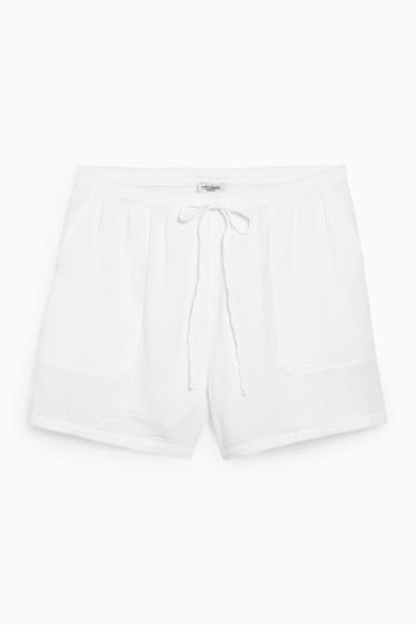 Joves - CLOCKHOUSE - pantalons curts - mid waist - blanc