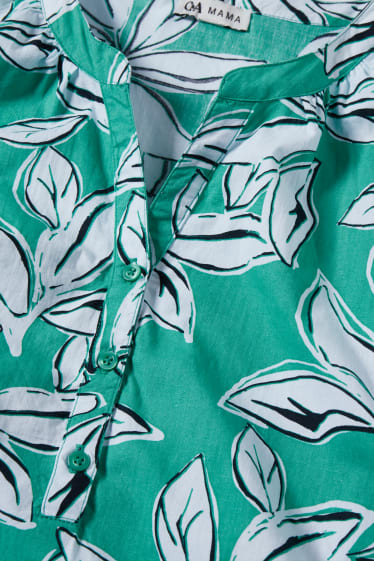 Mujer - Vestido camisero de lactancia - estampado - verde