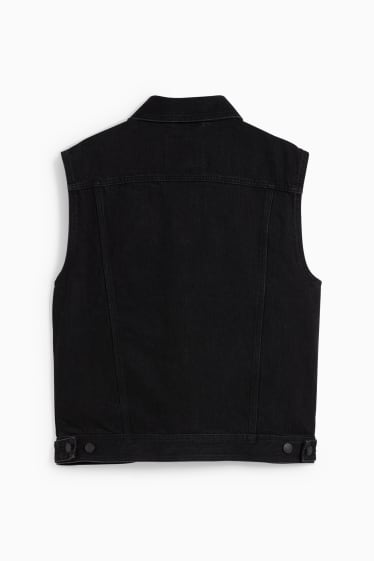 Men - Denim waistcoat - denim-dark gray