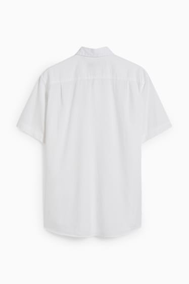 Herren - Hemd - Regular Fit - Button-down - weiss