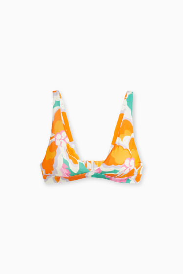 Kobiety - Góra od bikini - trójkątne miseczki - wyściełana - LYCRA® XTRA LIFE™ - pomarańczowy