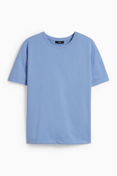 Damen - Basic-T-Shirt - hellblau