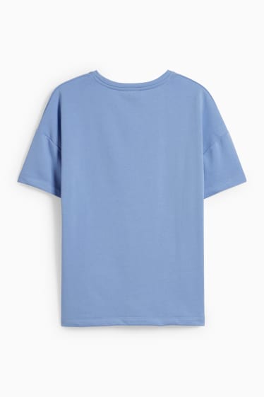 Dames - Basic-T-shirt - lichtblauw