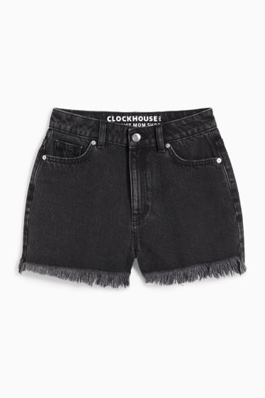 Dona - CLOCKHOUSE - texans curts - high waist - texà gris fosc