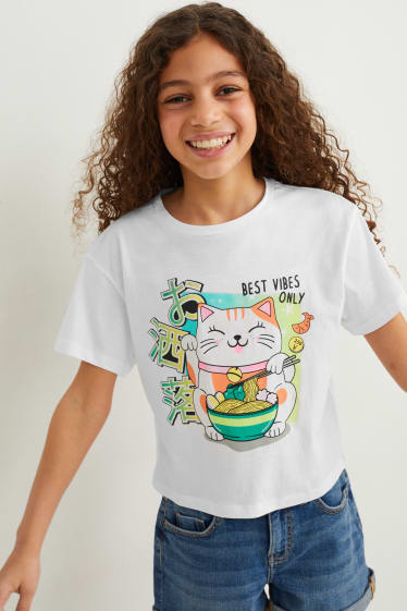 Bambine - Confezione da 2 - maglia a maniche corte - rosa