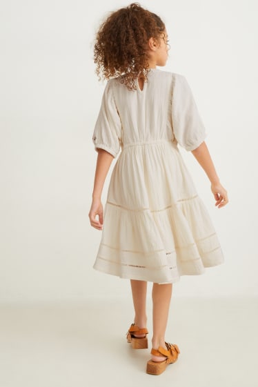 Copii - Fete - Rochie - alb-crem