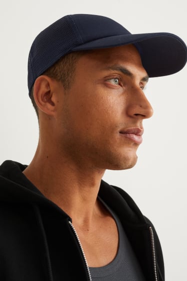 Hommes - Casquette - bleu foncé