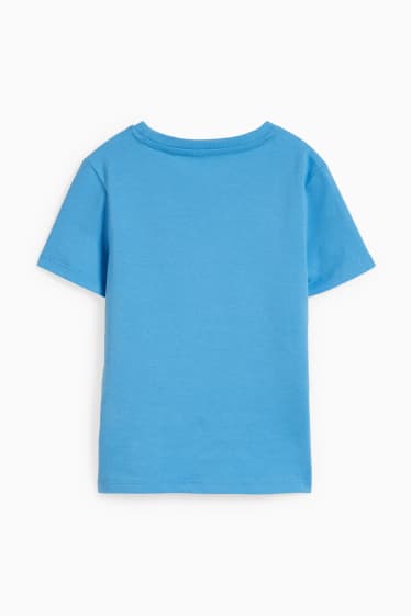 Kinder - Dino - Kurzarmshirt - blau