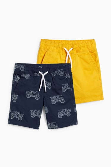 Kinder Buben - Multipack 2er - Shorts - dunkelblau